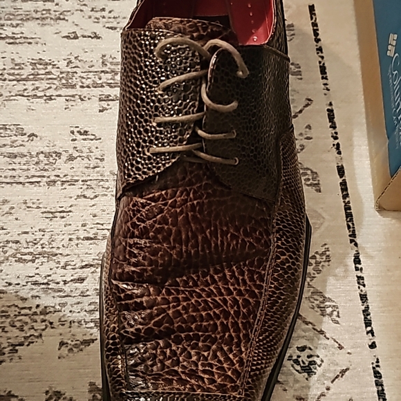 Umberto Pellegrini Men\'s Brown Snake shoes